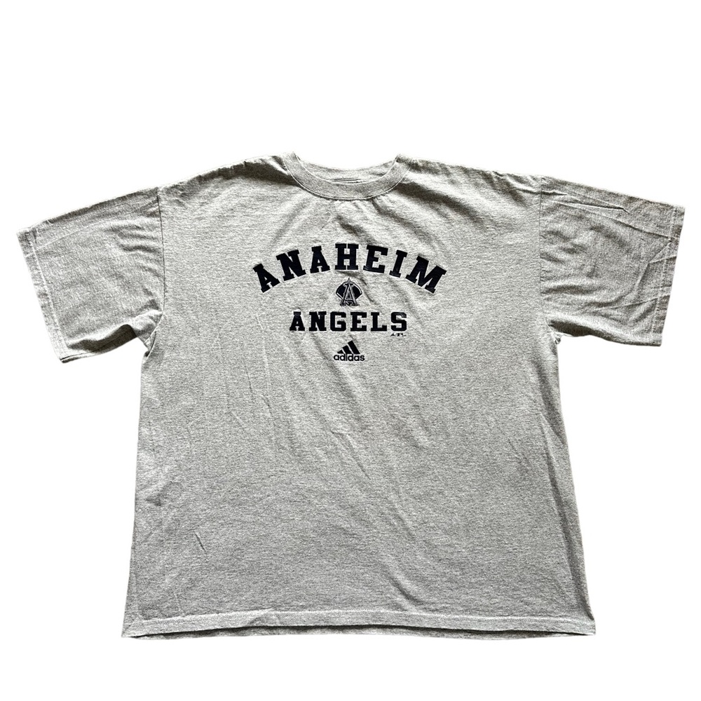 MLB Vintage Anaheim Angeles Baseball XL Gray T-shirt by Adidas